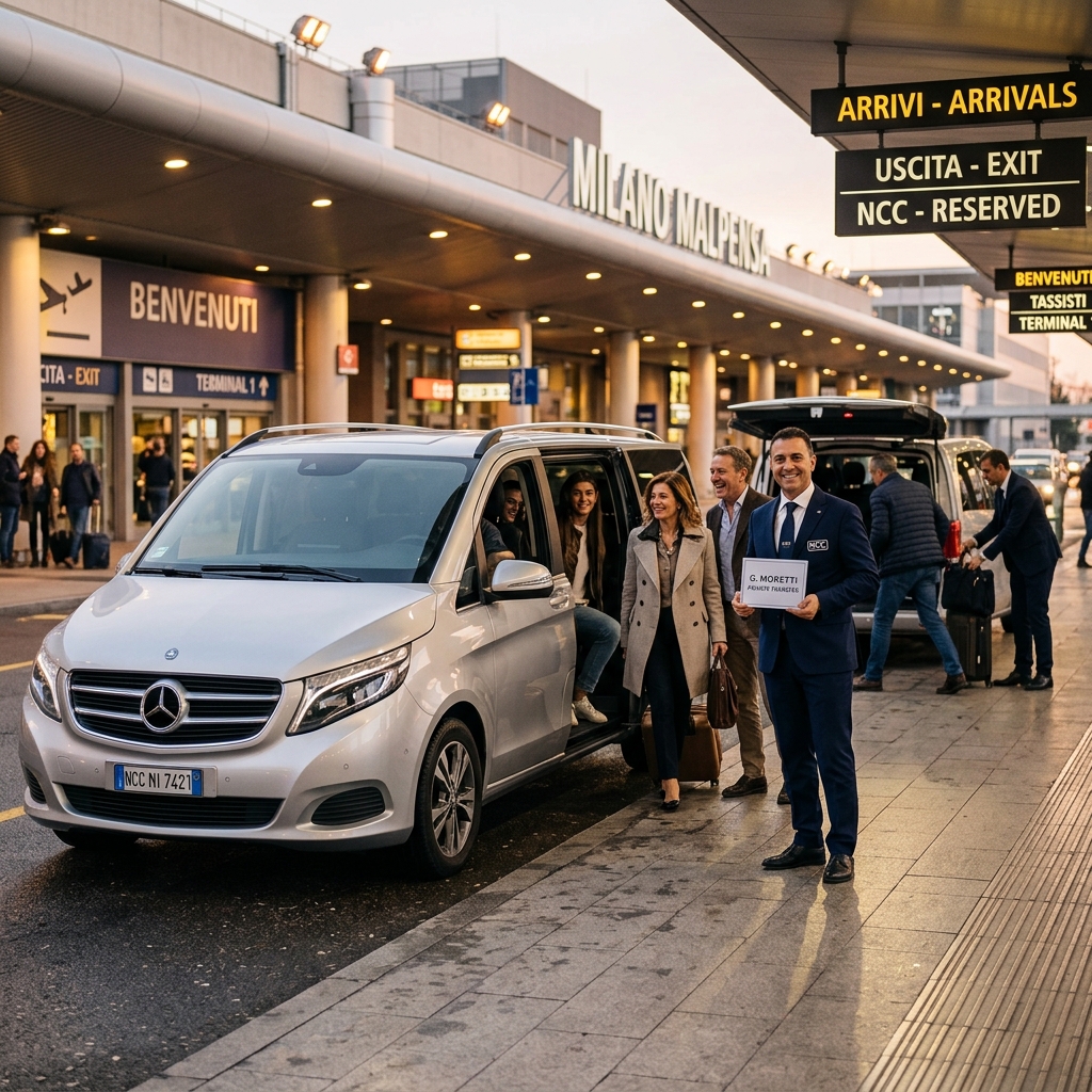 Passeggeri in attesa della navetta aeroportuale Bologna