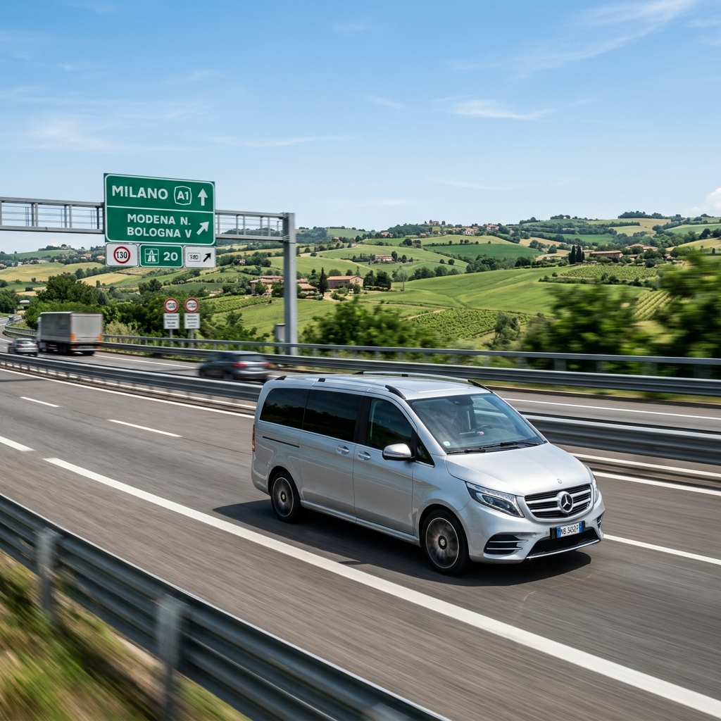 Servizio NCC Bologna Milano autostrada